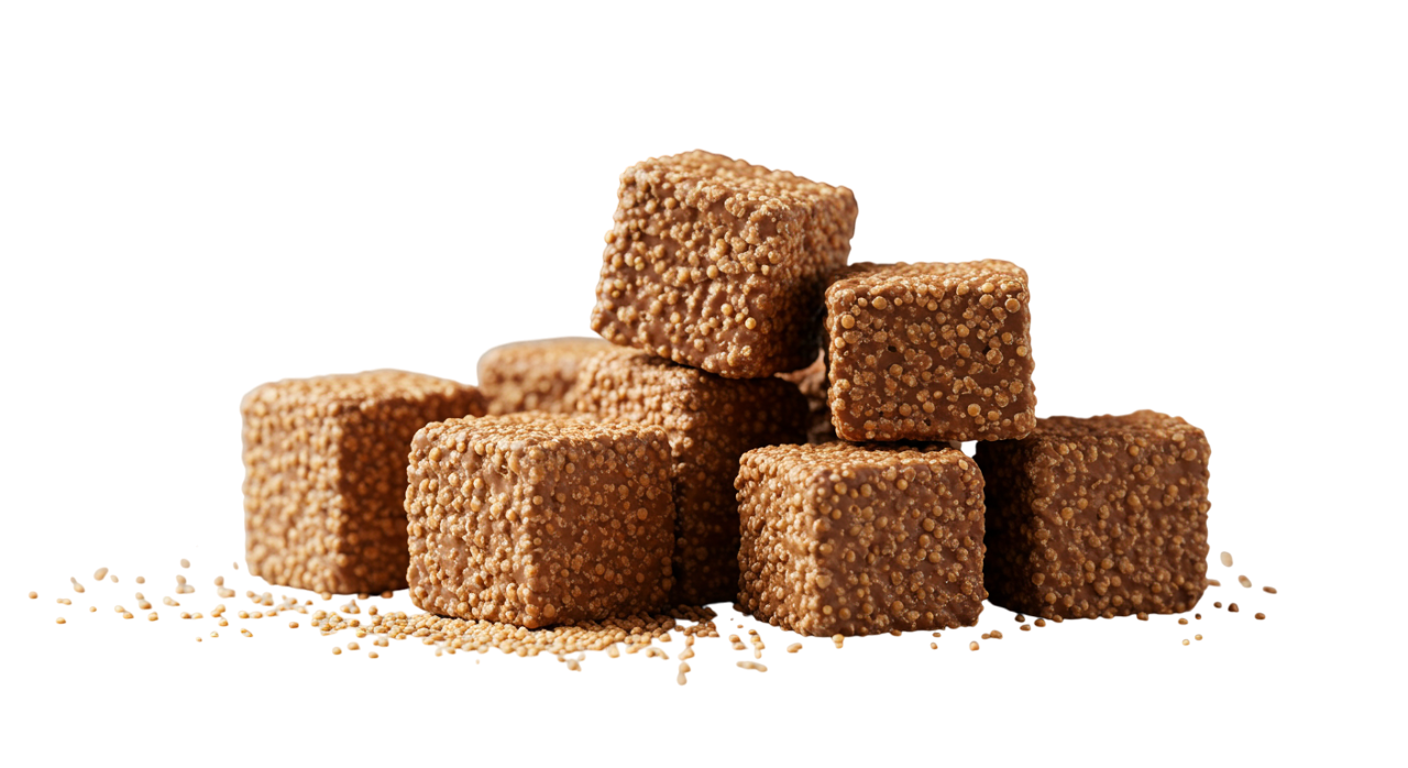 Cubos de amaranto gourmet sabor chocolate