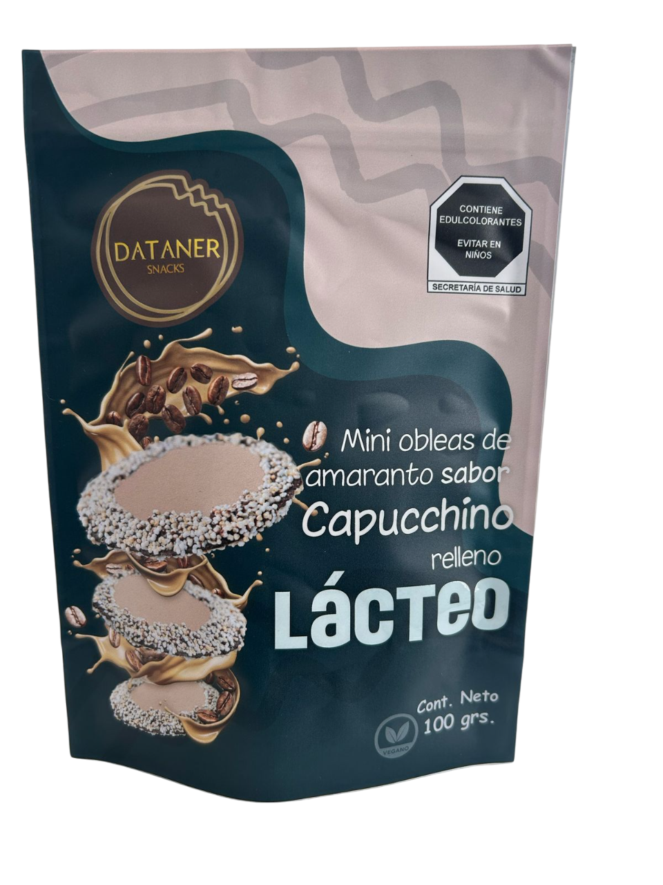 Obleas minis rellenas sabor Capuchino con Chocolate