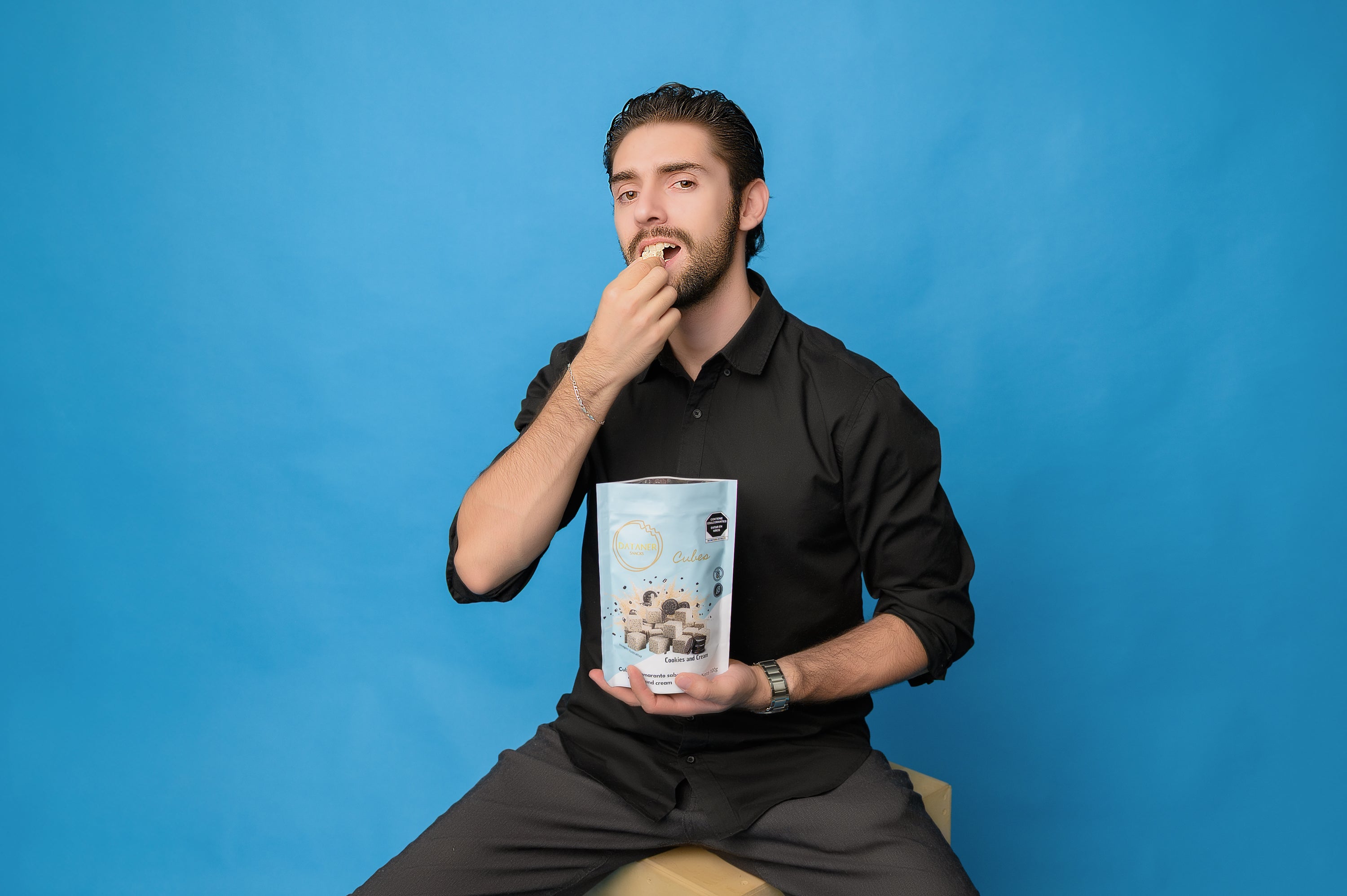 Cubos de amaranto gourmet sabor cookies & cream