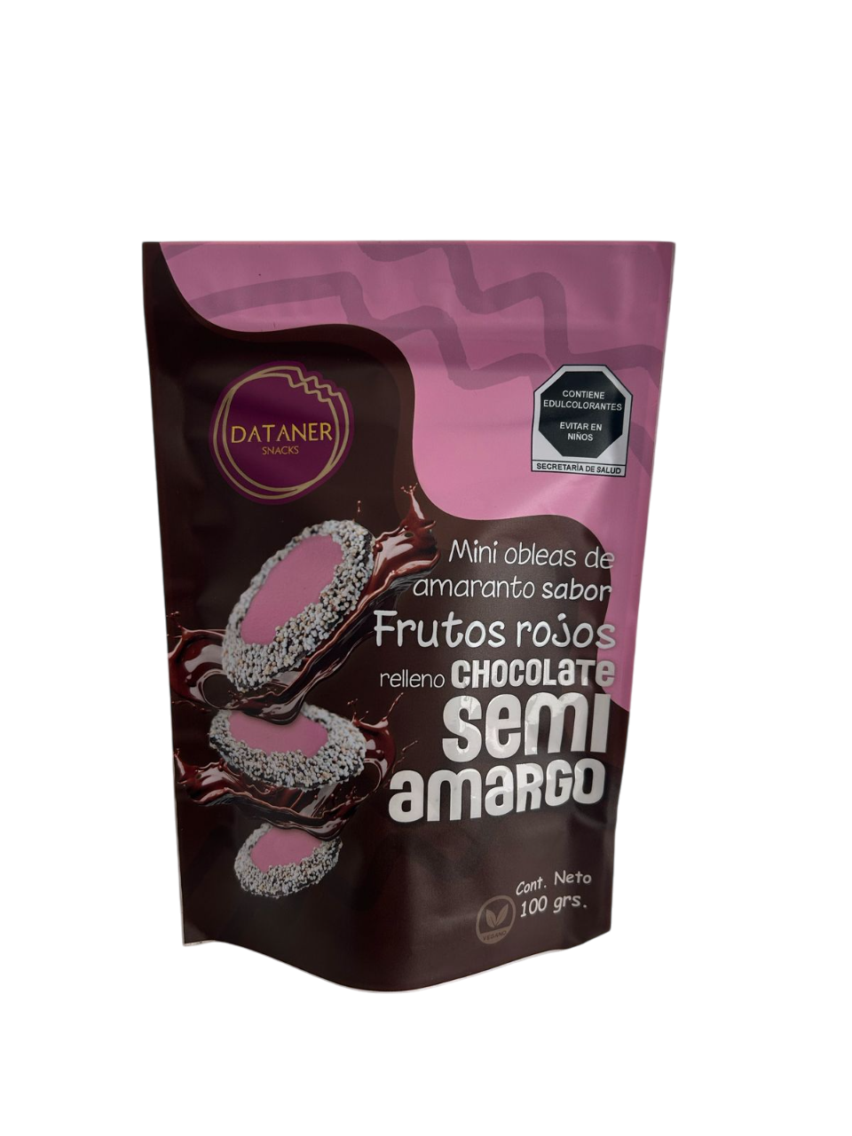 Obleas minis rellenas sabor Frutos Rojos con Chocolate