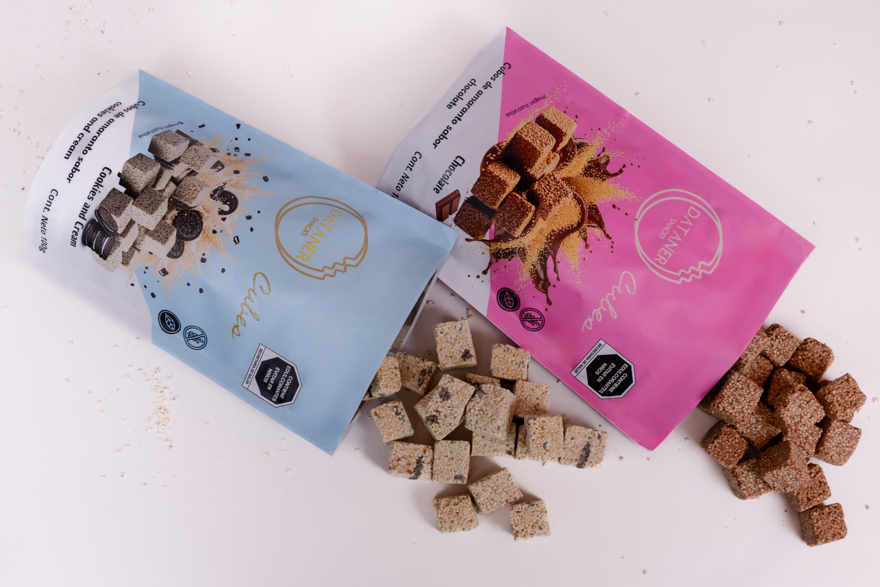 Cubos de amaranto gourmet sabor chocolate